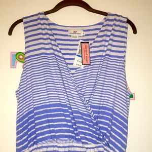 Stripe maxi dress breaker blue